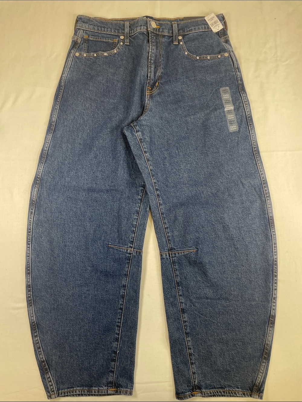 GAP Studded Barrel Jean dark wash new with tags 12WR